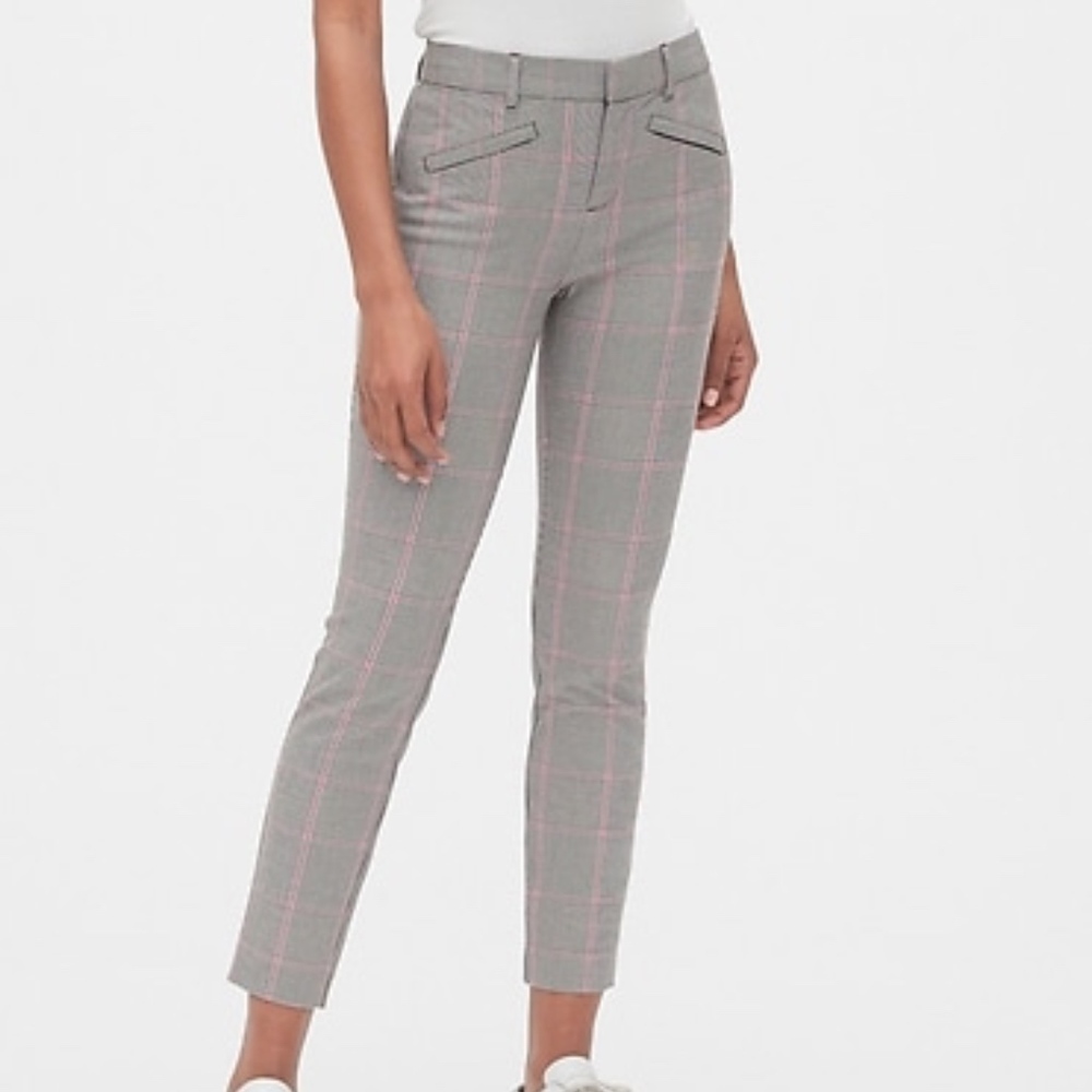 GAP Plaid Curvy Skinny Ankle Pants